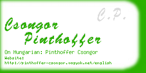 csongor pinthoffer business card